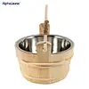 wooden sauna bucket